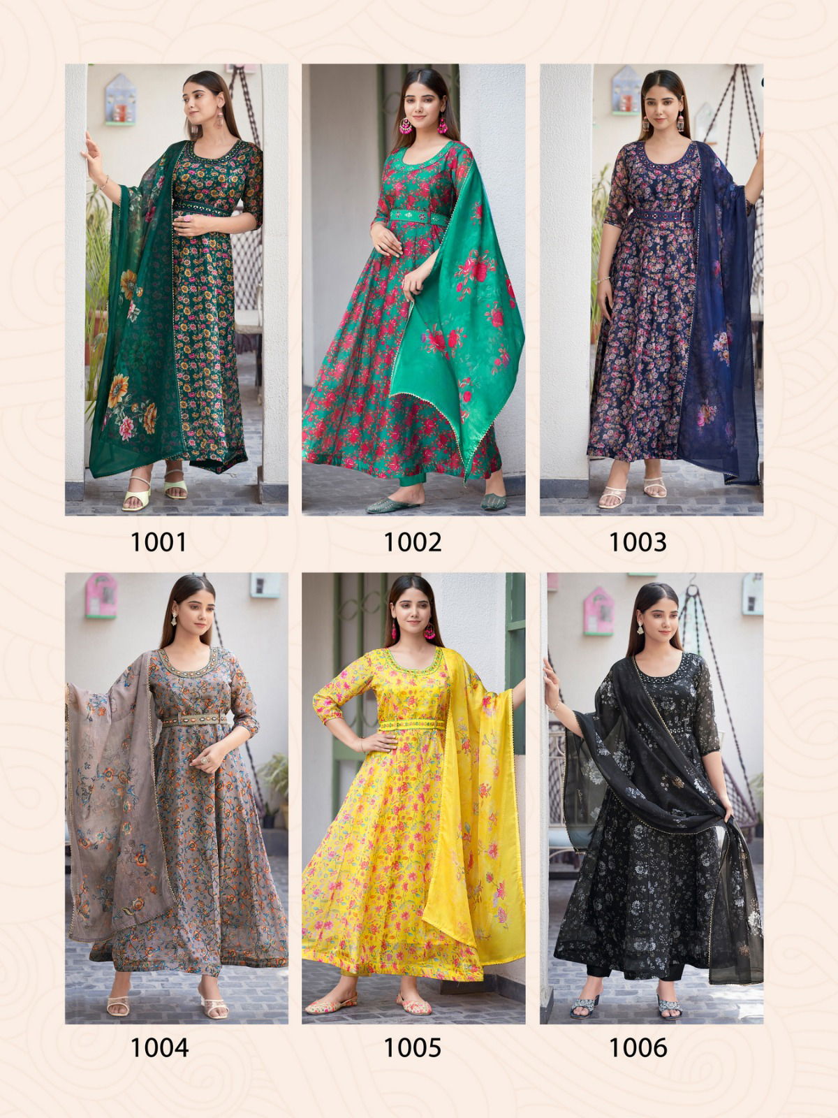 Sangin By Parra Studio Soft Organza Digital Print Anarkali Kurti With Bottom Dupatta Wholesale Shop In Surat